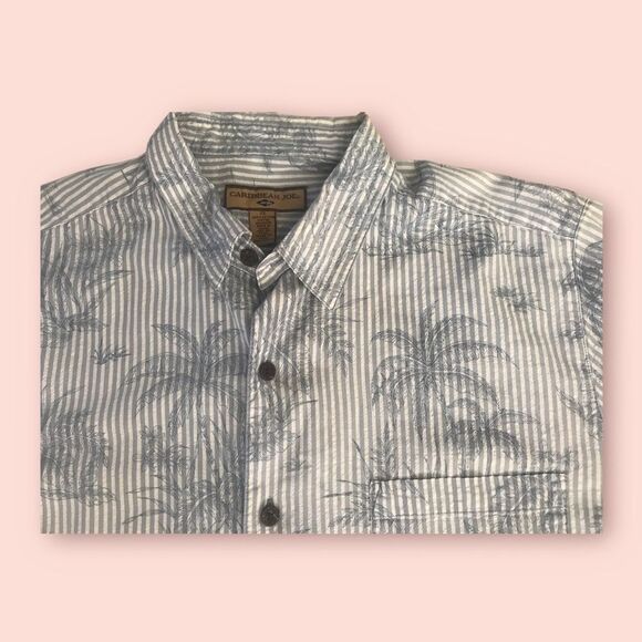 Vintage 90s Caribbean Joe Hawaiian Cotton Buttondown Shirt - Picture 8 of 8